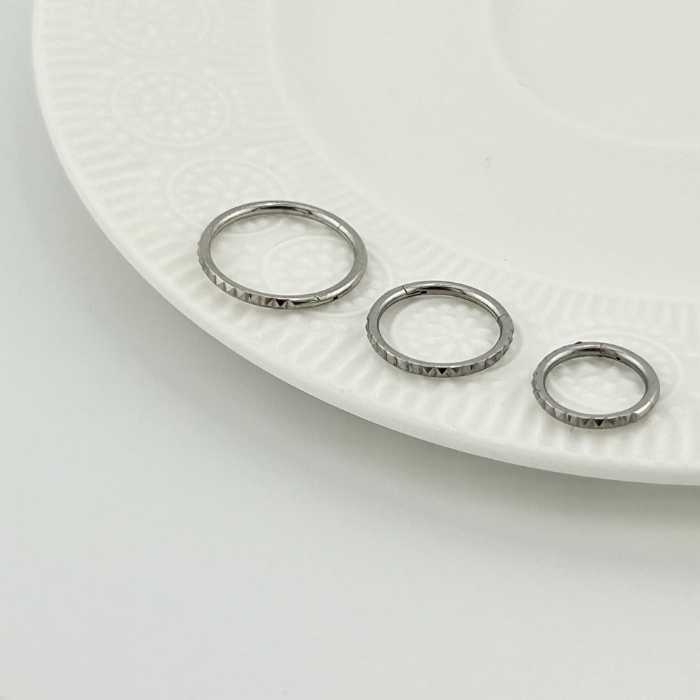 STS 010 [サージカルステンレス]  ワンポイントリングピアス