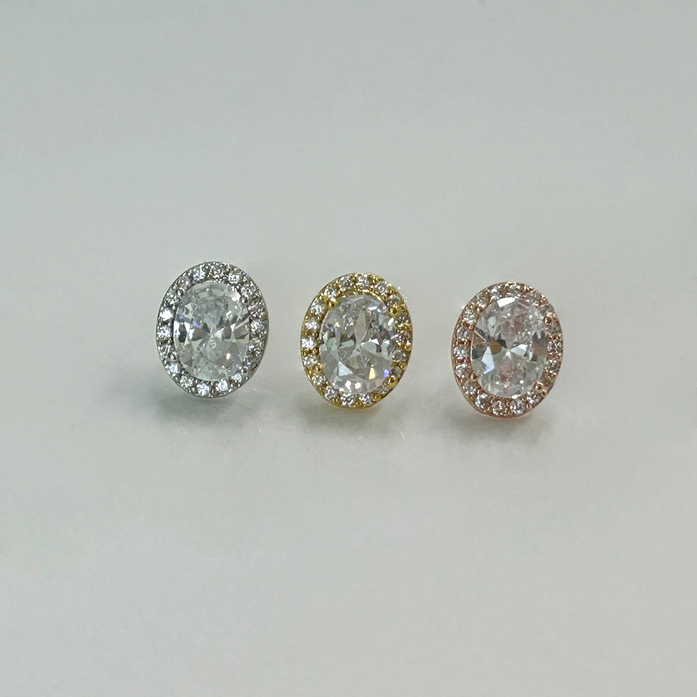 MP 033 ［サージカルステンレス］キュービッククリスタルピアス