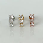 MN 169 ［サージカルステンレス］シンプルキュービックストーンピアス