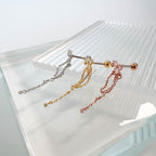 A5 286 ［サージカルステンレス］チェーンリボンピアス