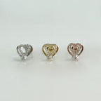 MP 055 ［サージカルステンレス］キュービックドロップハートピアス