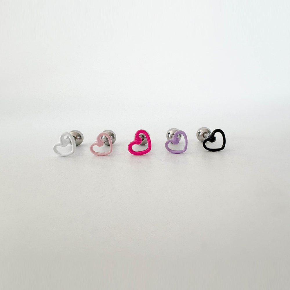 A8 202 ［サージカルステンレス］シンプルハートピアス