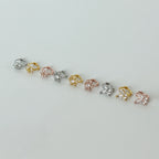 MN 147 ［サージカルステンレス］キュービックワンタッチ星，雪の結晶ピアス