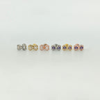 A8 106 ［サージカルステンレス］キュービックリボンピアス