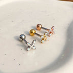 A5 294 ［サージカルステンレス］ストーン十字架ピアス