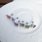 A5 175 ［サージカルステンレス］アクリル蝶々グラデーションピアス