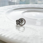 A2 227 　［サージカルステンレス］アンティークねじりリングハートピアス