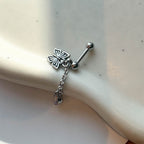 A2 248 ［サージカルステンレス］アンティーク蝶々ピアス