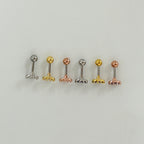 MN 159 ［サージカルステンレス］シンプルストーン花ピアス