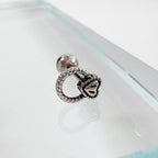 A2 227 　［サージカルステンレス］アンティークねじりリングハートピアス