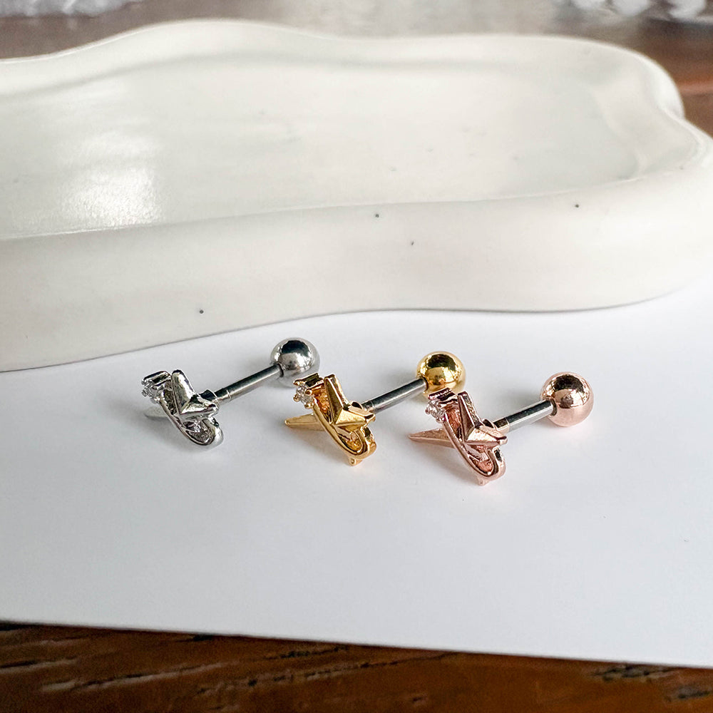 MJ 073 ［サージカルステンレス］天の川の星ピアス