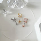 A8 273　[サージカルステンレス] オーロラ木馬ピアス