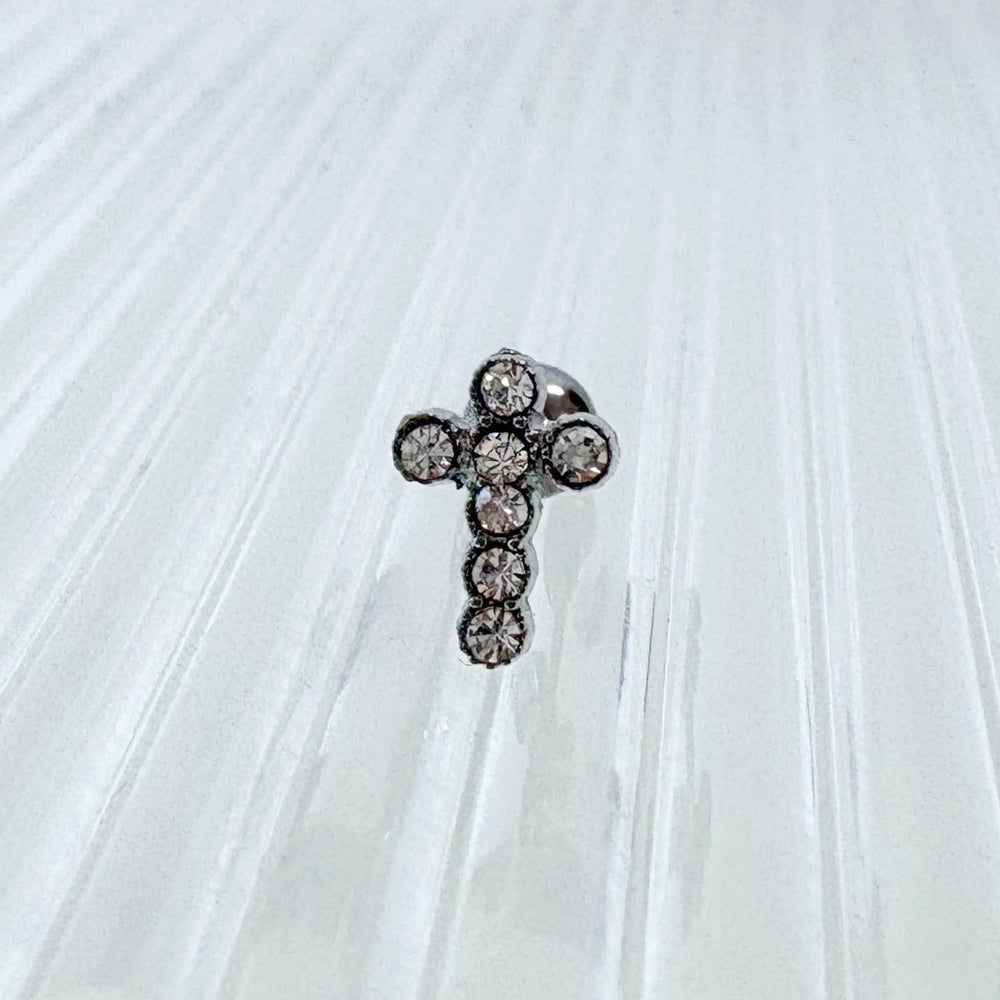 A9 169 ［サージカルステンレス］キュービック十字架ピアス