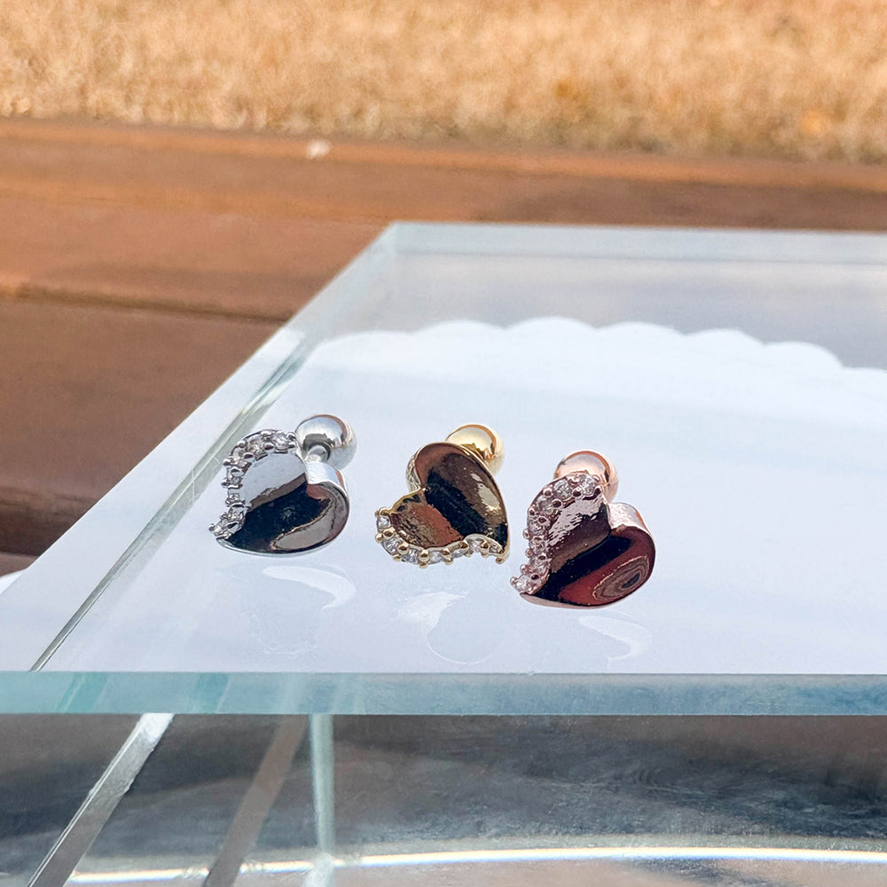 A5 297 ［サージカルステンレス］ストーンハートピアス