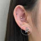 YLR 019 ［サージカルステンレス］ヘビラブレットピアス