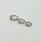 STS 056 ［サージカルステンレス］キュービック二重リング