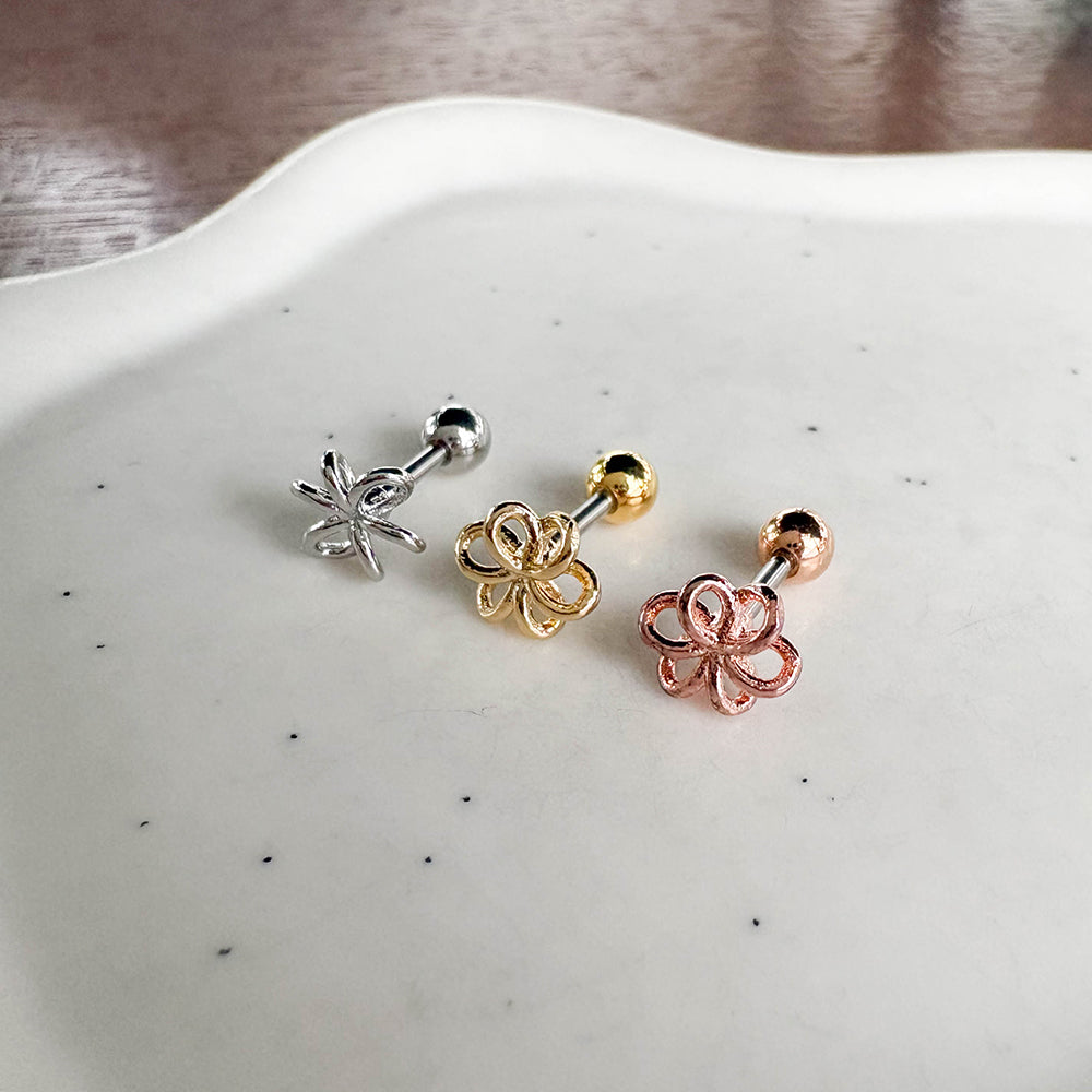 MS 027 ［サージカルステンレス］お花ピアス