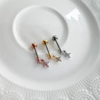 A8 305 ［サージカルステンレス］キュービック花ピアス