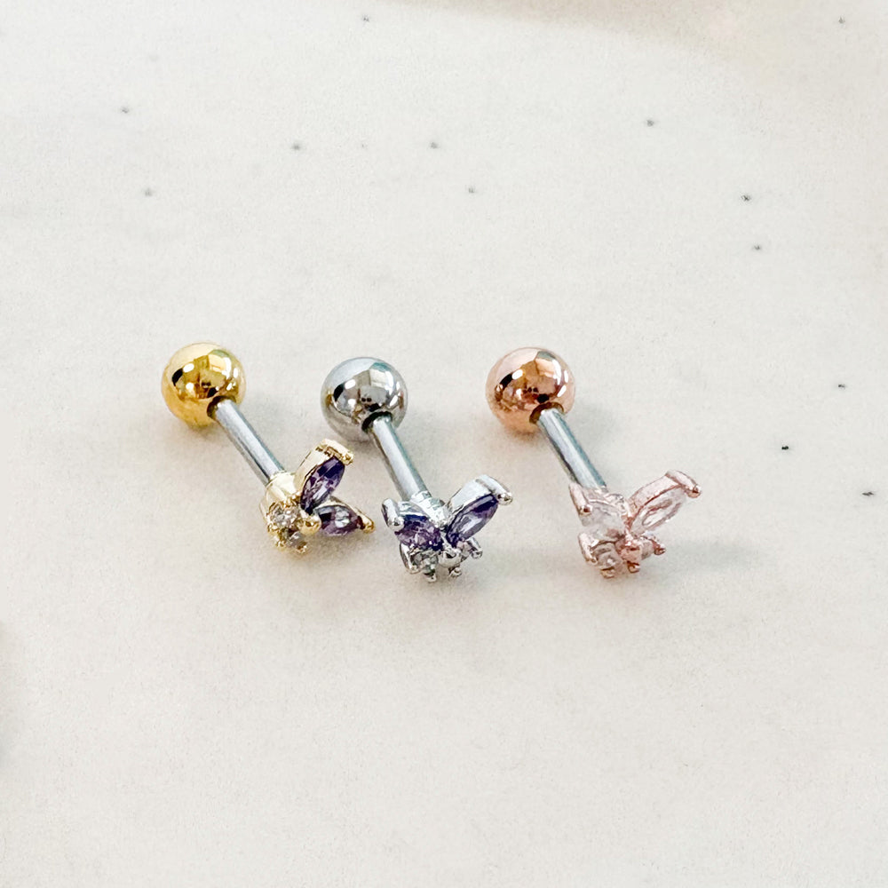 A8 239 ［サージカルステンレス］蝶々ピアス