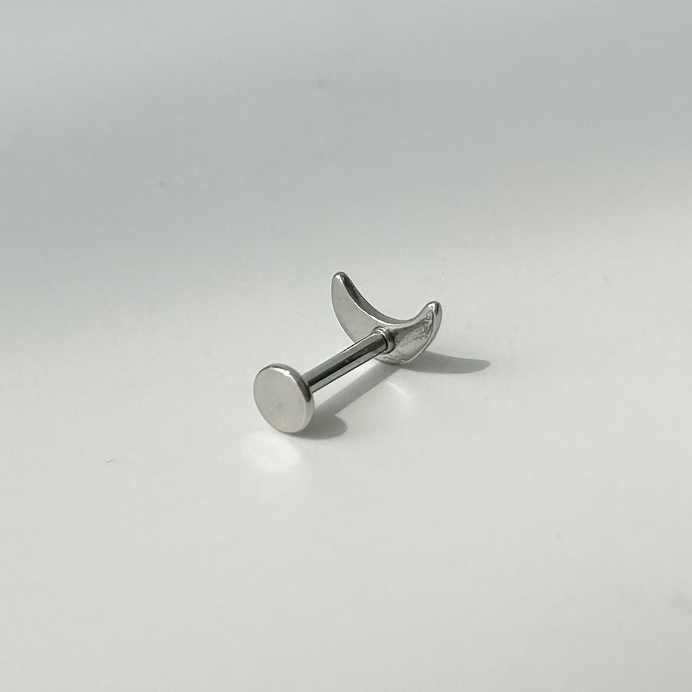 YLR 017 ［サーカルステンレス］月ラブレットピアス