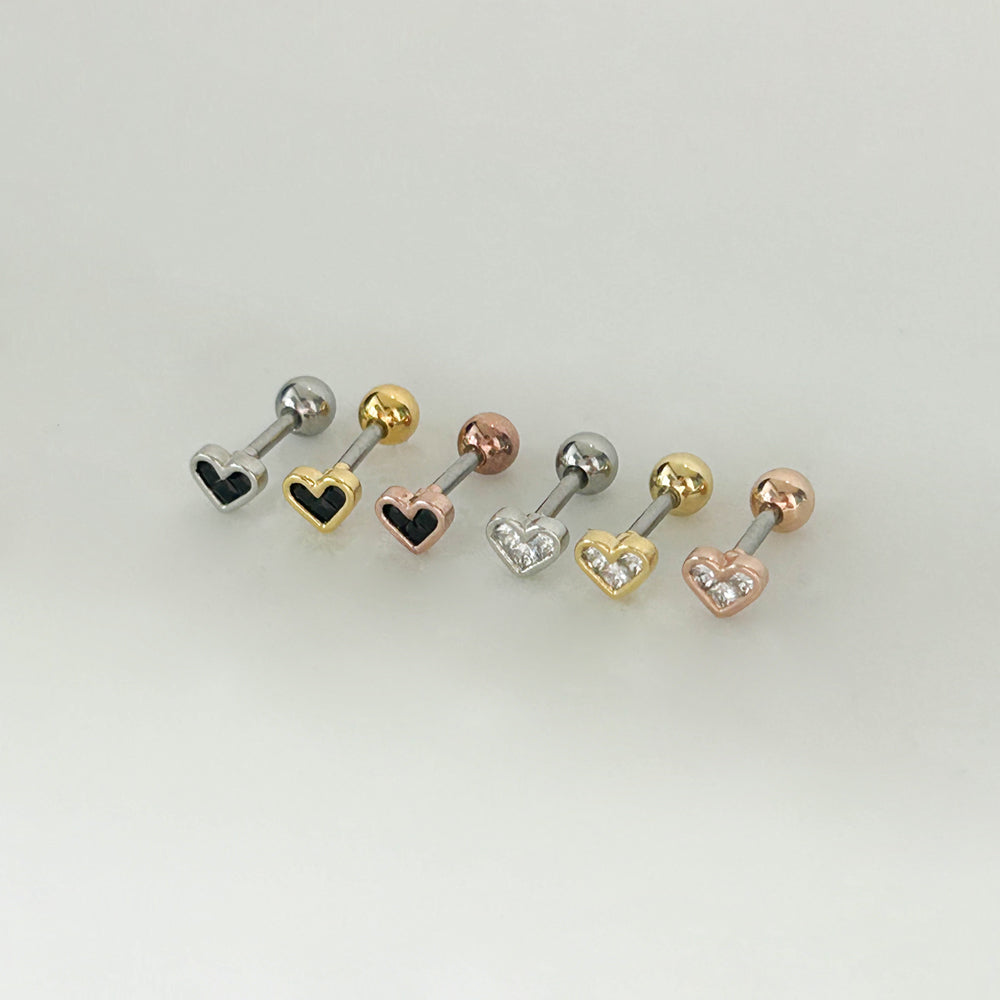 A8 260 ［サージカルステンレス］スモールハートピアス