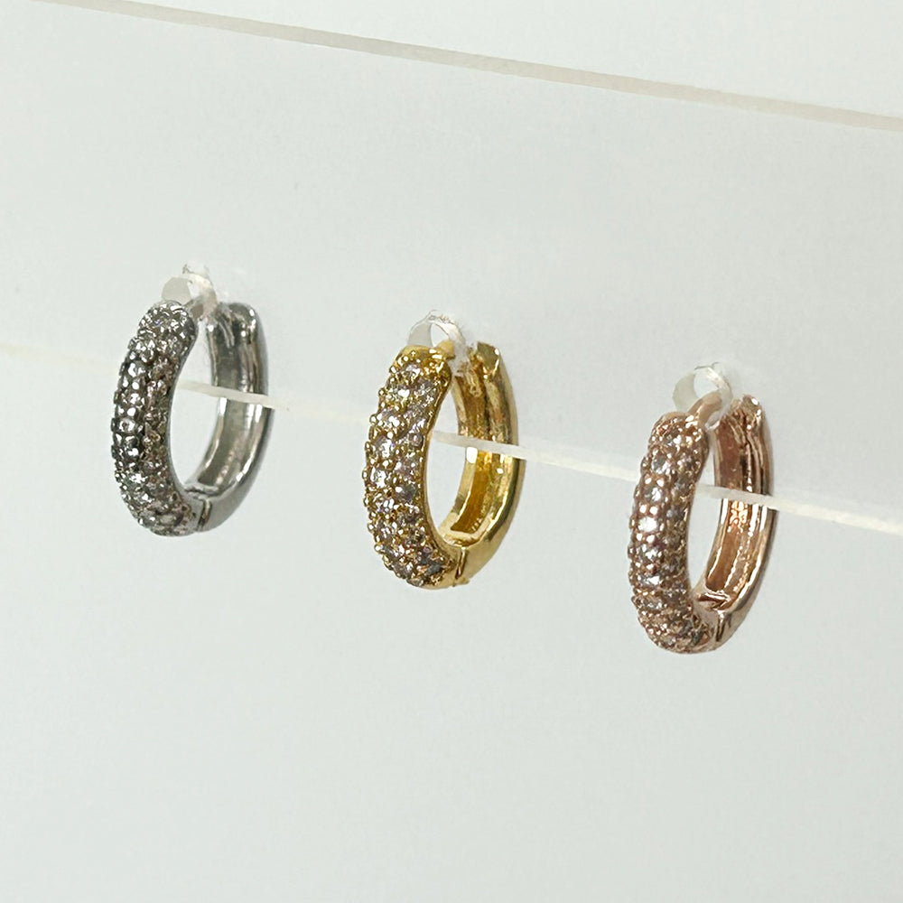 MP 127 [サージカルステンレス]　キュービックワンタッチリングピアス