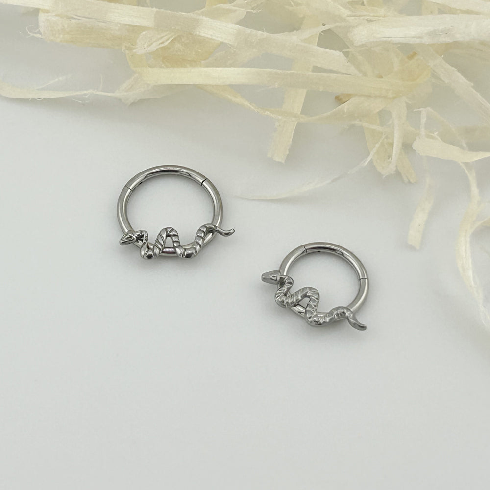 STS 031 ［サージカルステンレス］蛇リングピアス