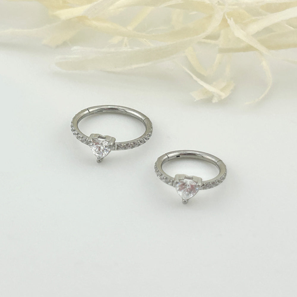 STS 105 ［サージカルステンレス］ストーン指輪ピアス