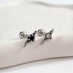 A2 234 ［サージカルステンレス］アンティークミニキュービックスターピアス