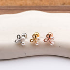 A5 246 [サージカルステンレス]　パールリボンピアス