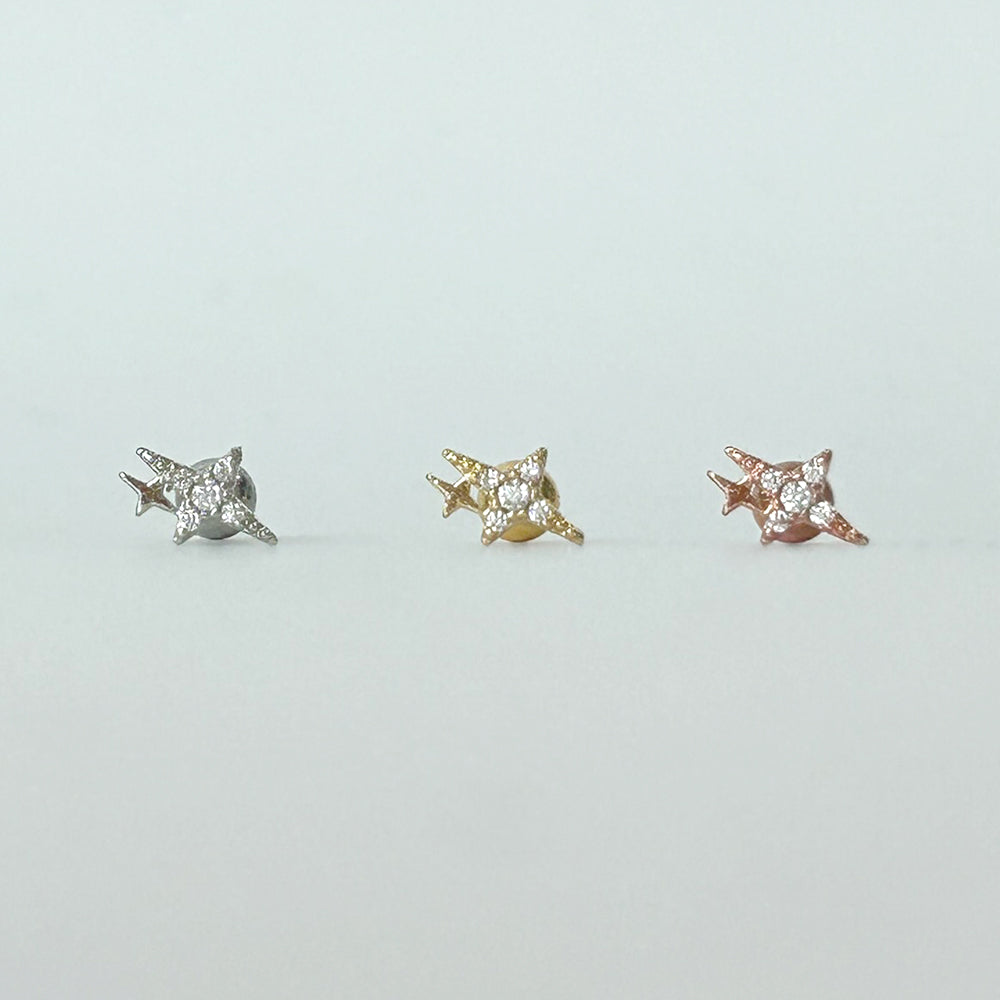 MN 177 ［サージカルステンレス］星×天の川ピアス