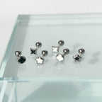 A5 267 ［サージカルステンレス］四角＆丸＆星ピアス