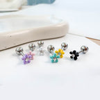 A8 203 ［サージカルステンレス］ポップカラー花ピアス