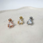 A5 293 ［サージカルステンレス］ツインクルスターキュービックハートピアス