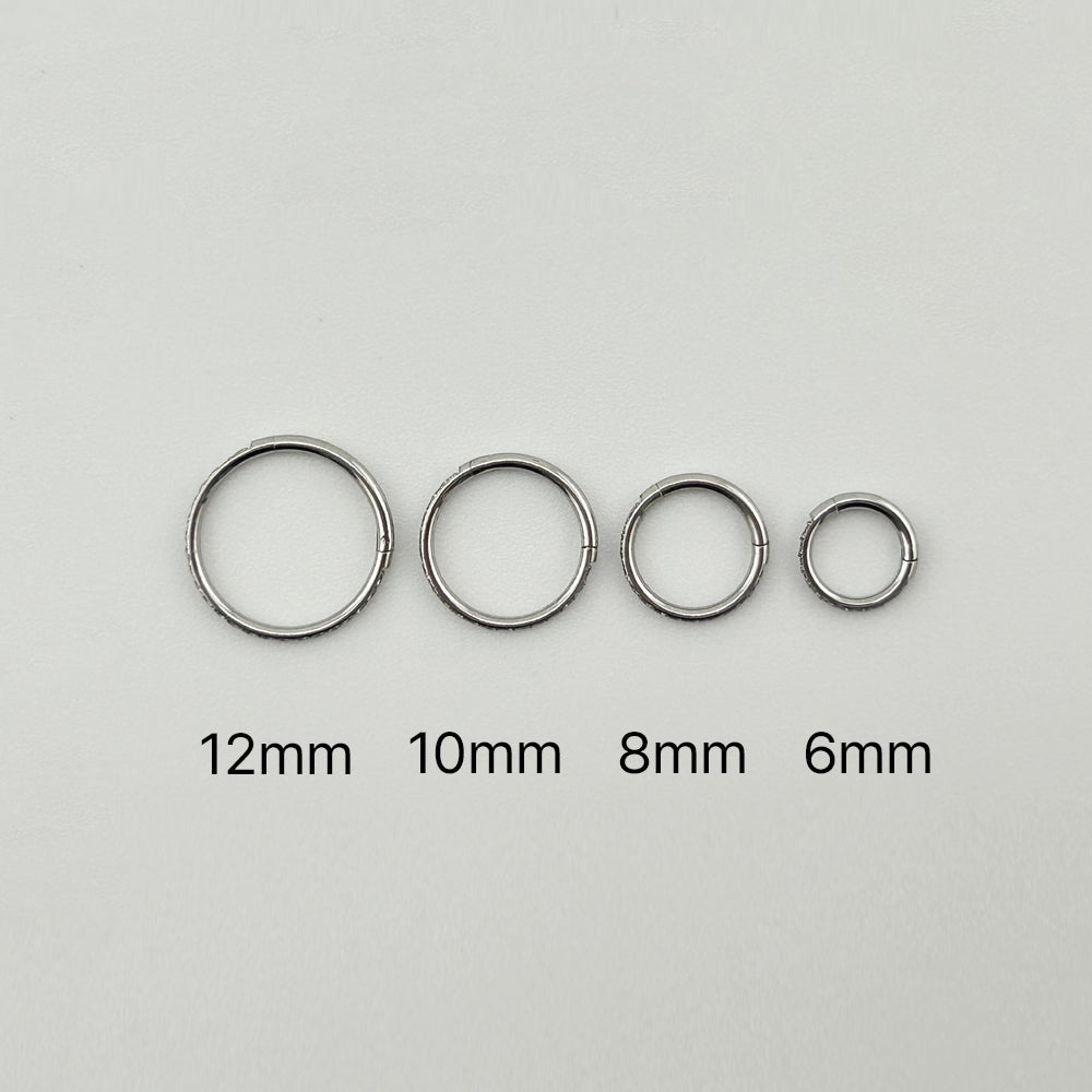 STS 044 ［サージカルステンレス］シンプルストーンリングピアス