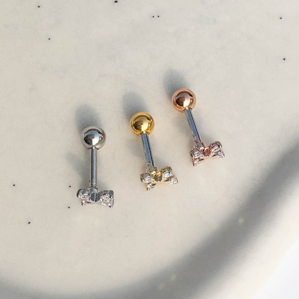 A5 294 ［サージカルステンレス］ストーン十字架ピアス