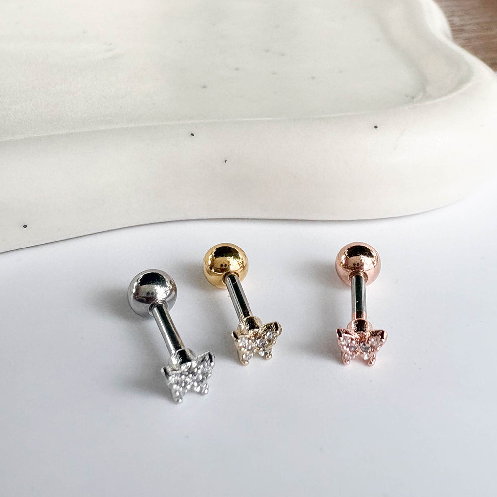 MN 199 ［サージカルステンレス］蝶々ピアス