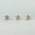 MN 018 ［サージカルステンレス］キュービックフラワーピアス