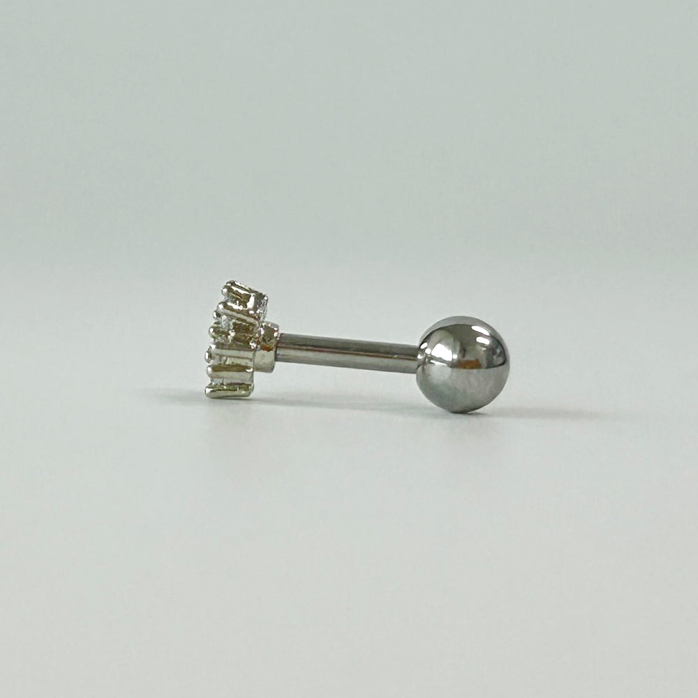 MN 041 ［サージカルステンレス］ミニキュービックお花ピアス