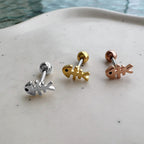 MN 151 ［サージカルステンレス］魚の骨ピアス