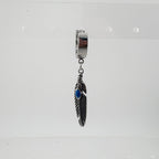 YEH 003 ［サージカルステンレス］インディアン羽リングワンタッチピアス