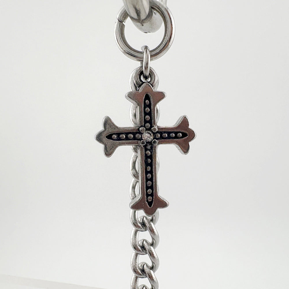 YEH 013 ［サージカルステンレス］ゴシック十字架ワンタッチピアス