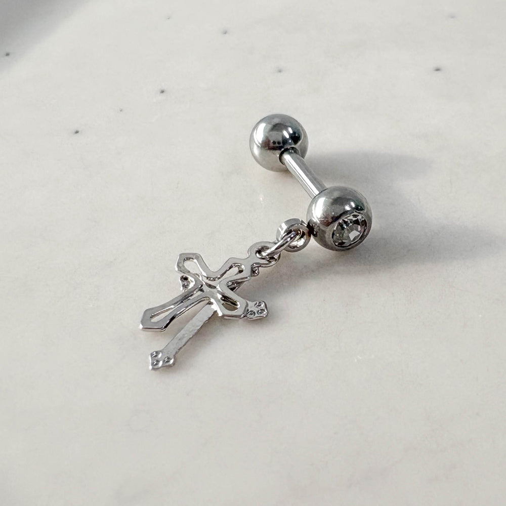 A4 115 ［サージカルステンレス］十字架ピアス