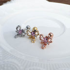 A5 257 ［サージカルステンレス］リボンスターハートチャームピアス