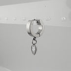 YEH 017 ［サージカルステンレス］キュービックハートリングピアス