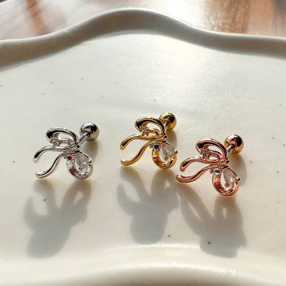 A5 243 ［サージカルステンレス］リボンピアス