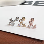 MP 161 ［サージカルステンレス］クリアキュービックピアス