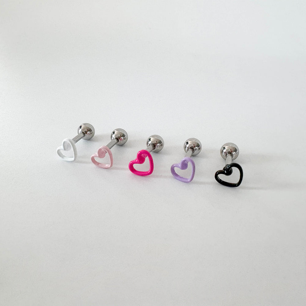 A8 202 ［サージカルステンレス］シンプルハートピアス