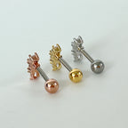 MN 169 ［サージカルステンレス］シンプルキュービックストーンピアス