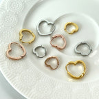 MA 102 ［サージカルステンレス］ワンタッチハートイヤリング